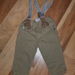 Oshkosh Baby boy susoender khaki pants 6months